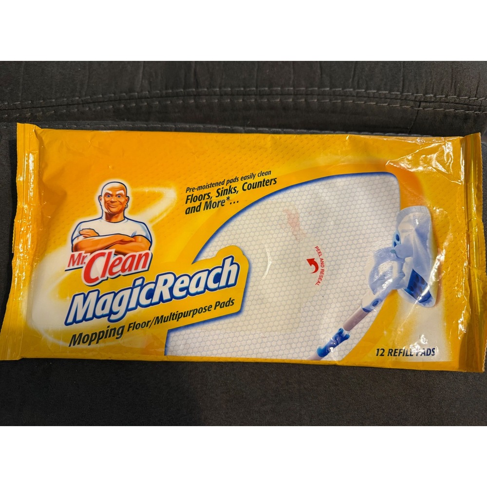 Mr Clean MagicReach Mopping Floor Multipurpose Refill Pads 12 Count New